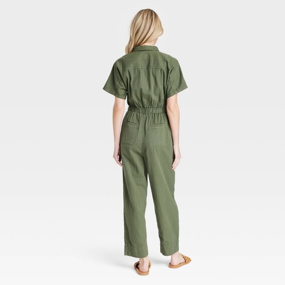 Women's Short Sleeve Button-Front Boilersuit - Universal Thread™ - Picture 2 of 5